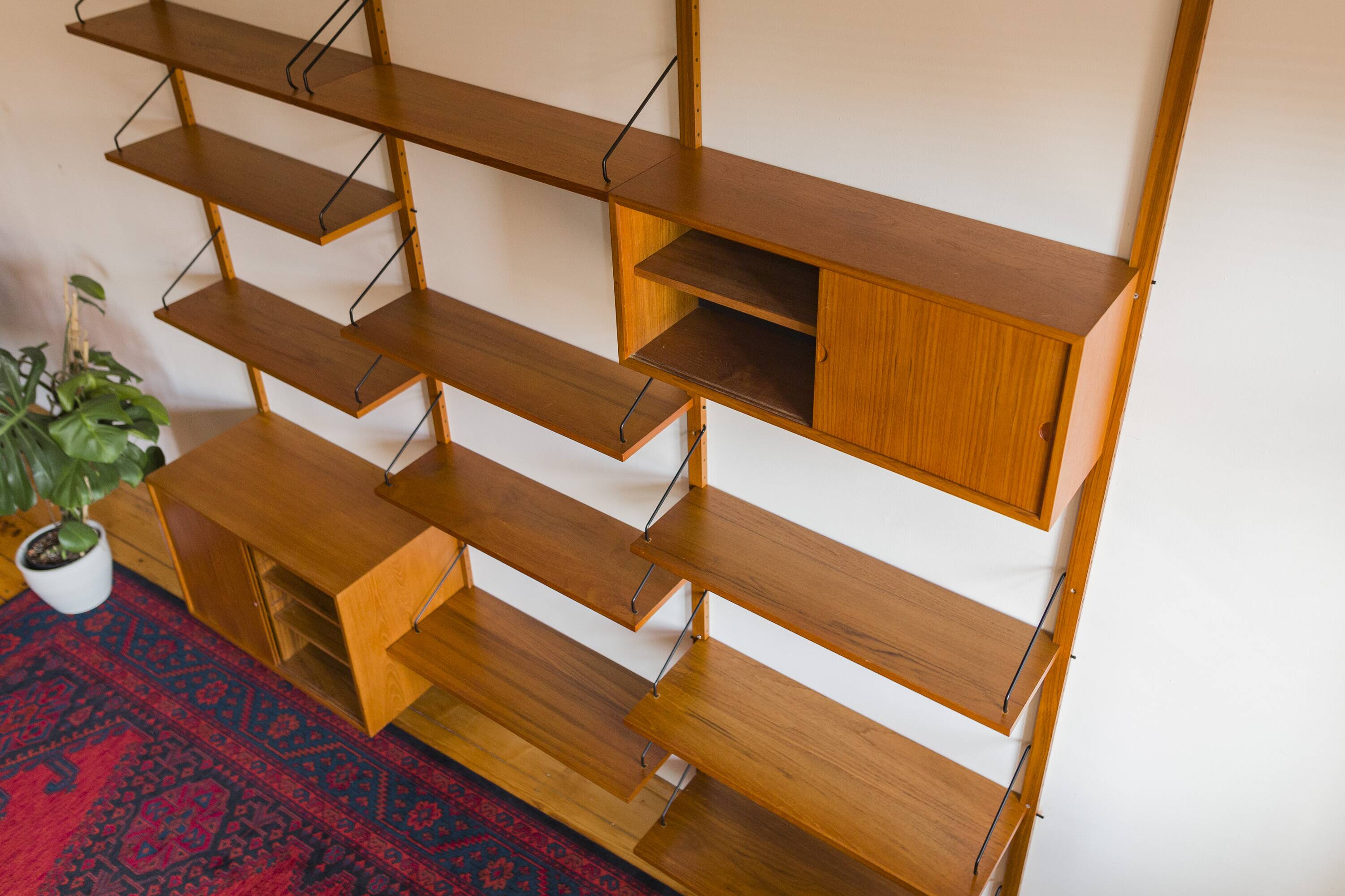 Modular Wall Shelving System by Poul Cadovius for Cado, 1960s