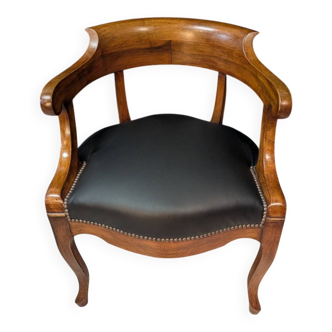 Walnut office chair – Restoration period – 19th century