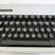 Writers' typewriters of light grey 70s Adler made in Holland
