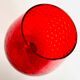 Red textured glass vase from the 60s 70s, Italy, Empoli