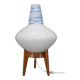 Mid-century czech uluv table lamp in maple wood and glass, 1960s