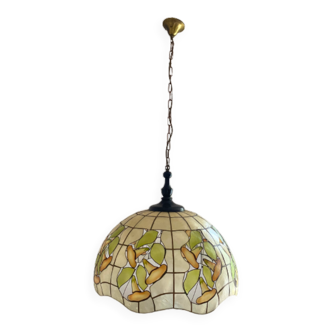 Vintage mother-of-pearl hanging lamp