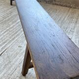 Solid oak bench 230 cm