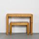 Bureau-console en pin massif, Courchevel vers 1970
