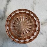 Small pink glass bowl