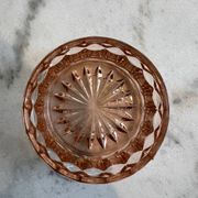 Small pink glass bowl