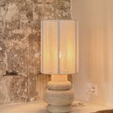 Gard stone lamp and woven cotton thread lampshade