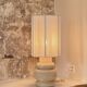 Gard stone lamp and woven cotton thread lampshade