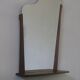 Danish teak wall mirror with shelf, 1960s