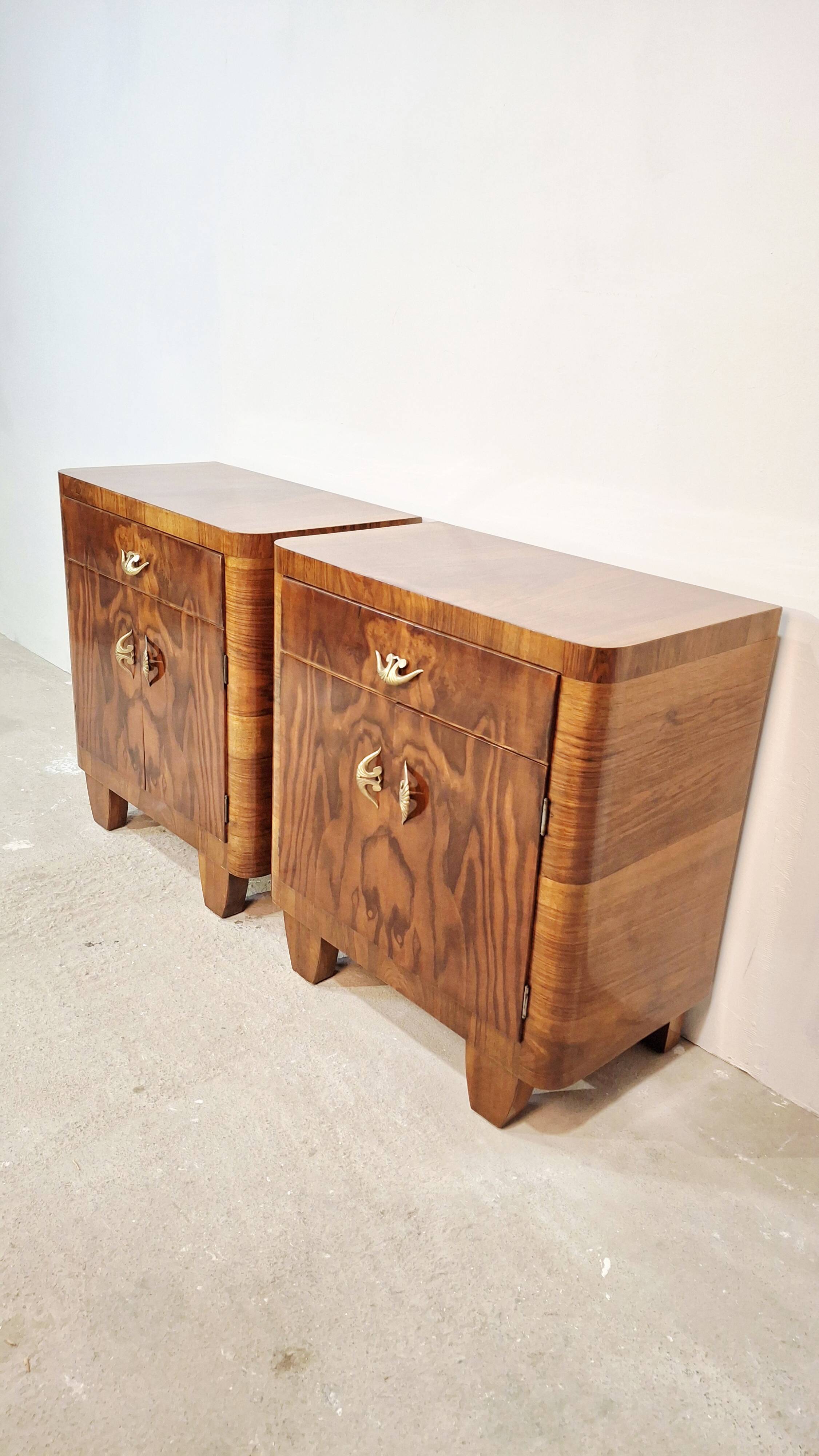 50s Italian Art Deco Nightstands
