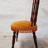 Pair of saffron velvet chairs