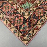 Distressed Turkish Narrow Runner 397x63 cm wool Vintage Tribal Rug