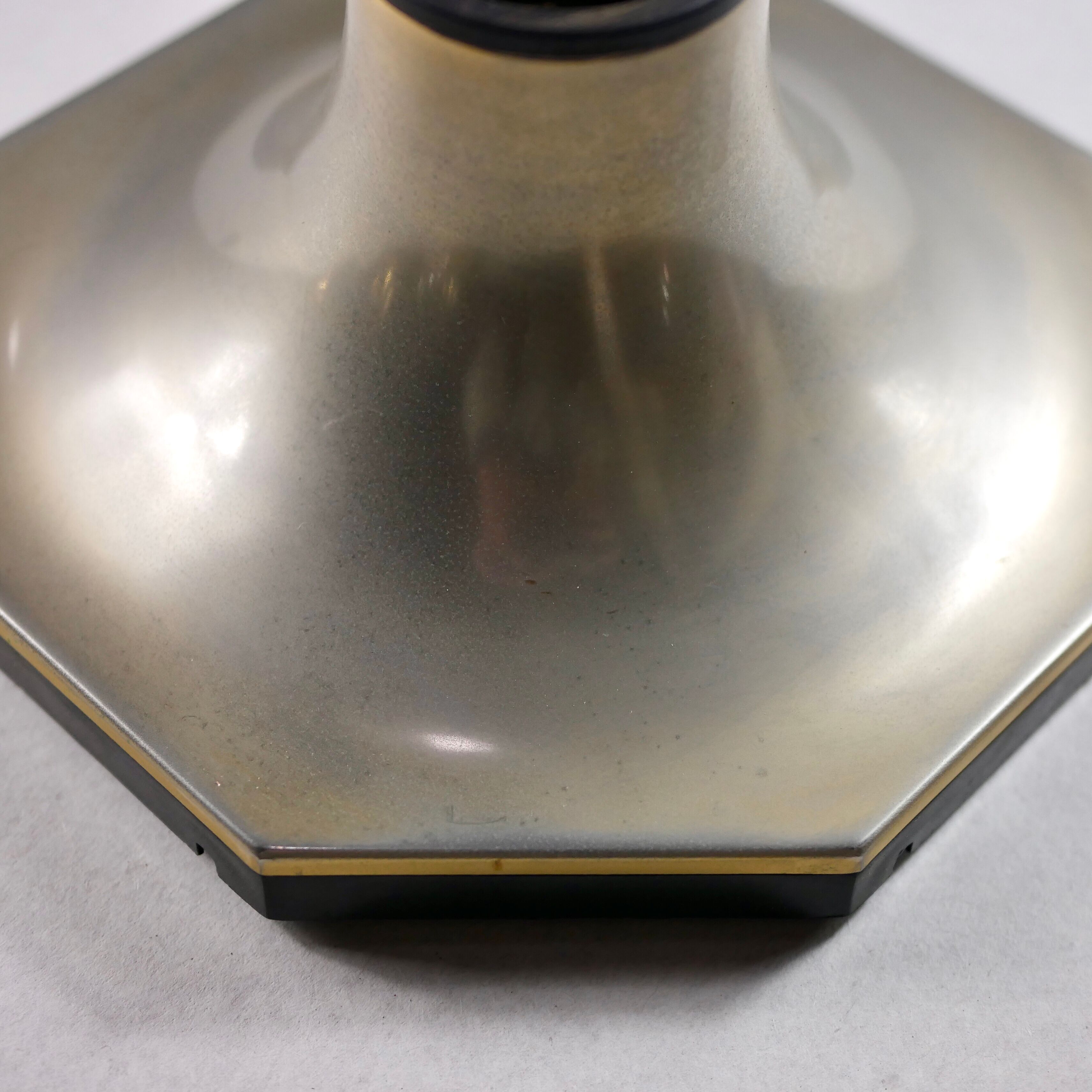 Octagonal silver brass wall lamp Motoko Ishii