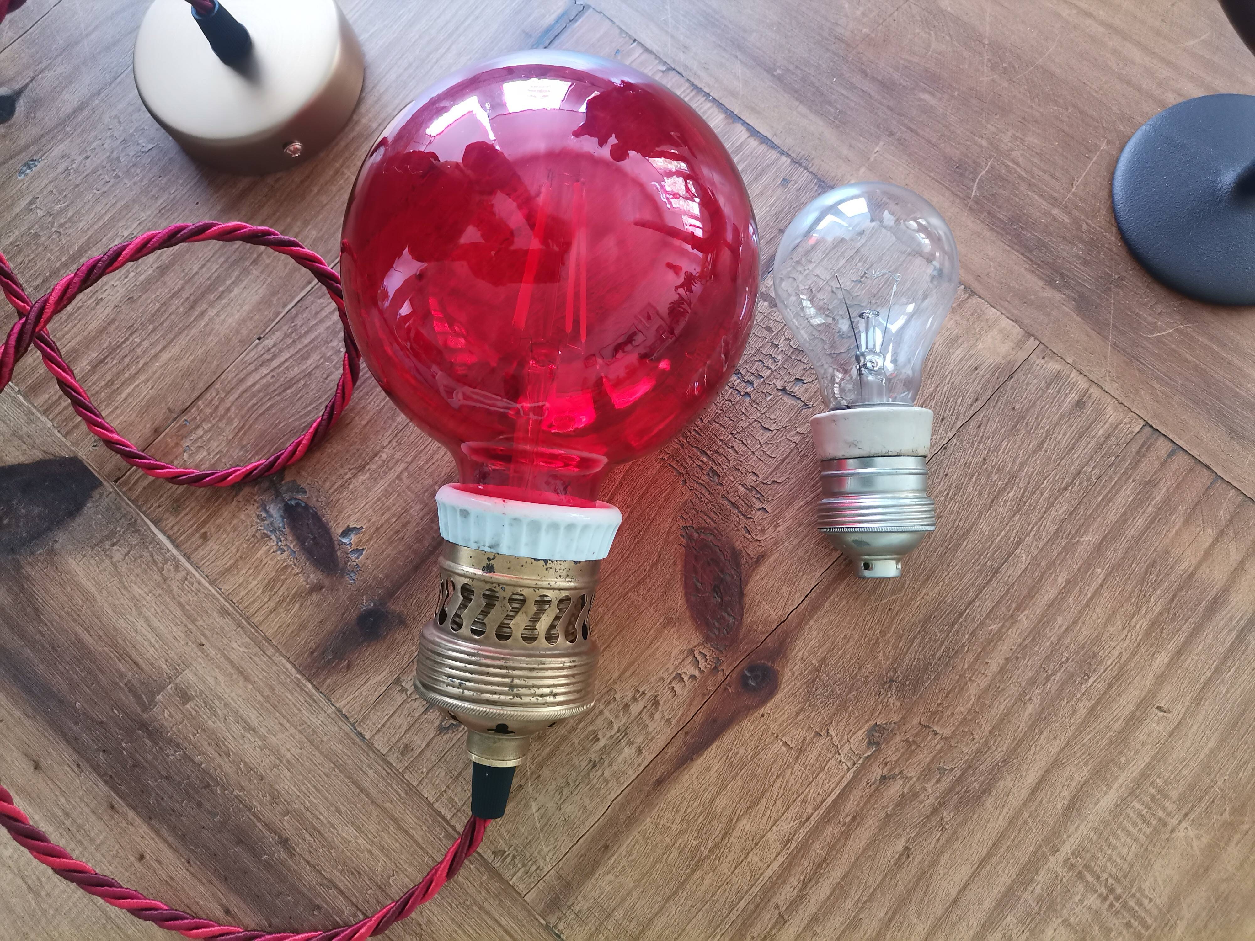 Antique giant brass light bulb socket 1900