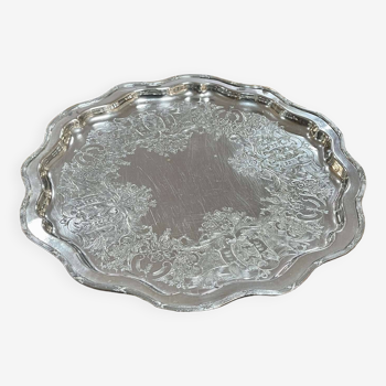 Silver metal tray