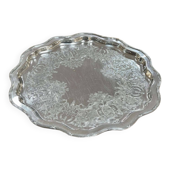 Silver metal tray