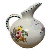 Ceramic pitcher Guerrieri Murano hand-painted Italy 1950s