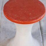 White and dark orange Tam Tam stool by Henry Massonnet for Stamp, 1970.