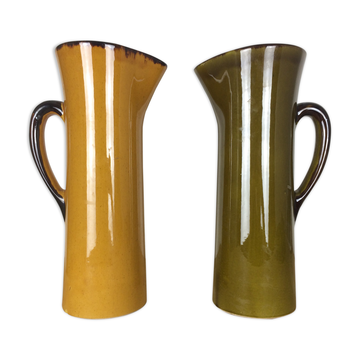 Pair of vases or pitcher Gladys by Claude Paci, Vallauris
