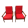 Paire de fauteuils en teck style scandinave, années 70