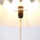 Lampadaire - Teck - Abat-jour plissé - Design danois - Années 1960