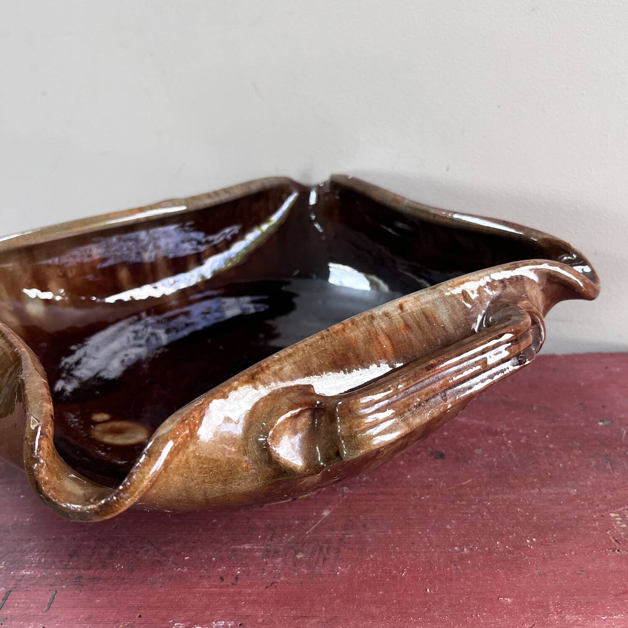 Coupe en poterie vernissée Meyssac