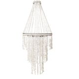 Chandelier - "Ocean" suspension in white shells D 30 cm