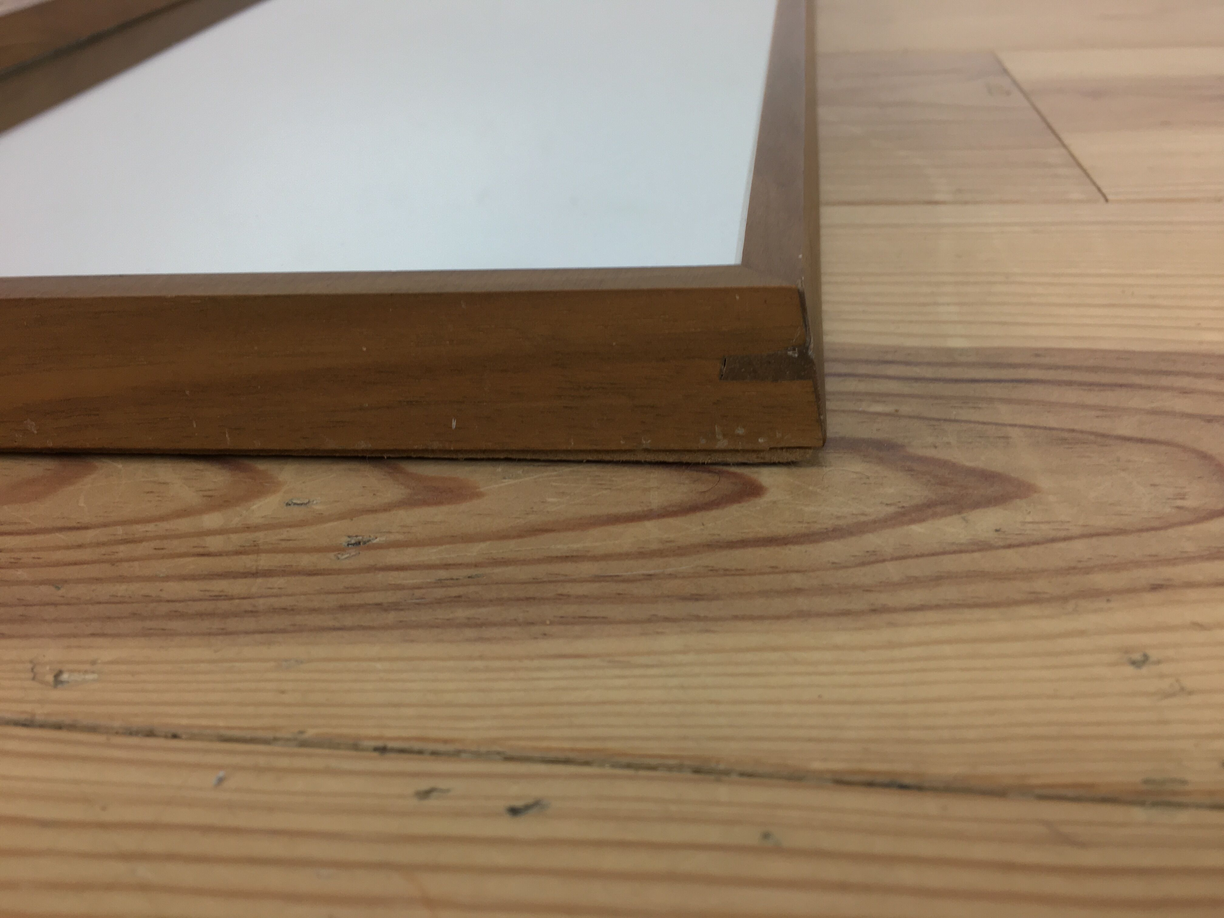 Miroir scandinave 81x36 cm asymétrique trapèze années 60