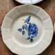6 flat plates old Digoin & Sarreguemines decoration "blue rose"