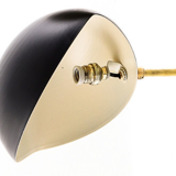 Pair black shell wall lamps