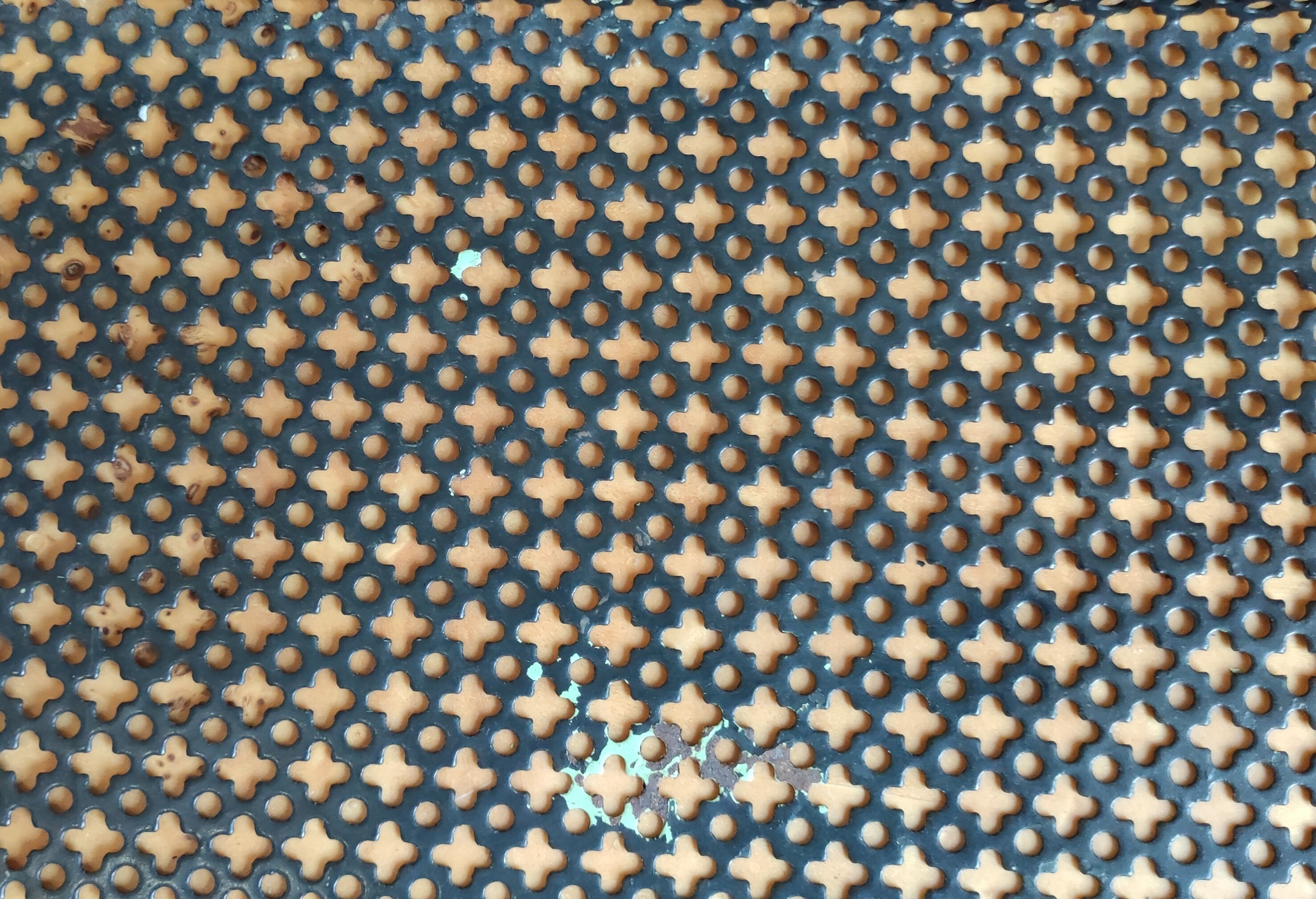 Vintage top in perforated metal