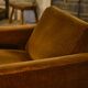 Ensemble canapé et 2 fauteuils en velours marron 1960’s