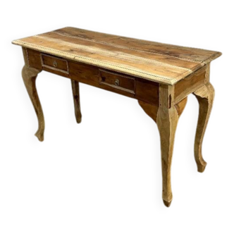 console aérogommé bois exotique massif