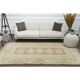 1970s Vintage Turkish Oushak Handmade Wool Cotton Beige Area Rug 153x260