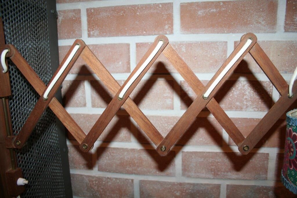 Accordion scandinavian teak wall lights