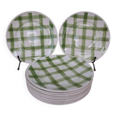 Set of 10 Moulin des Loups "Nappe" dessert plates
