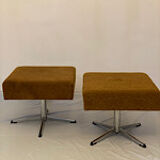 Paire de tabourets pivotants hongrois ottomans