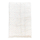 Berber carpet beni ouarain ecru with multicolored polka dots 255x146m