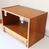 Wall-mounted bedside table with drawer, Scandinavian, 1960.