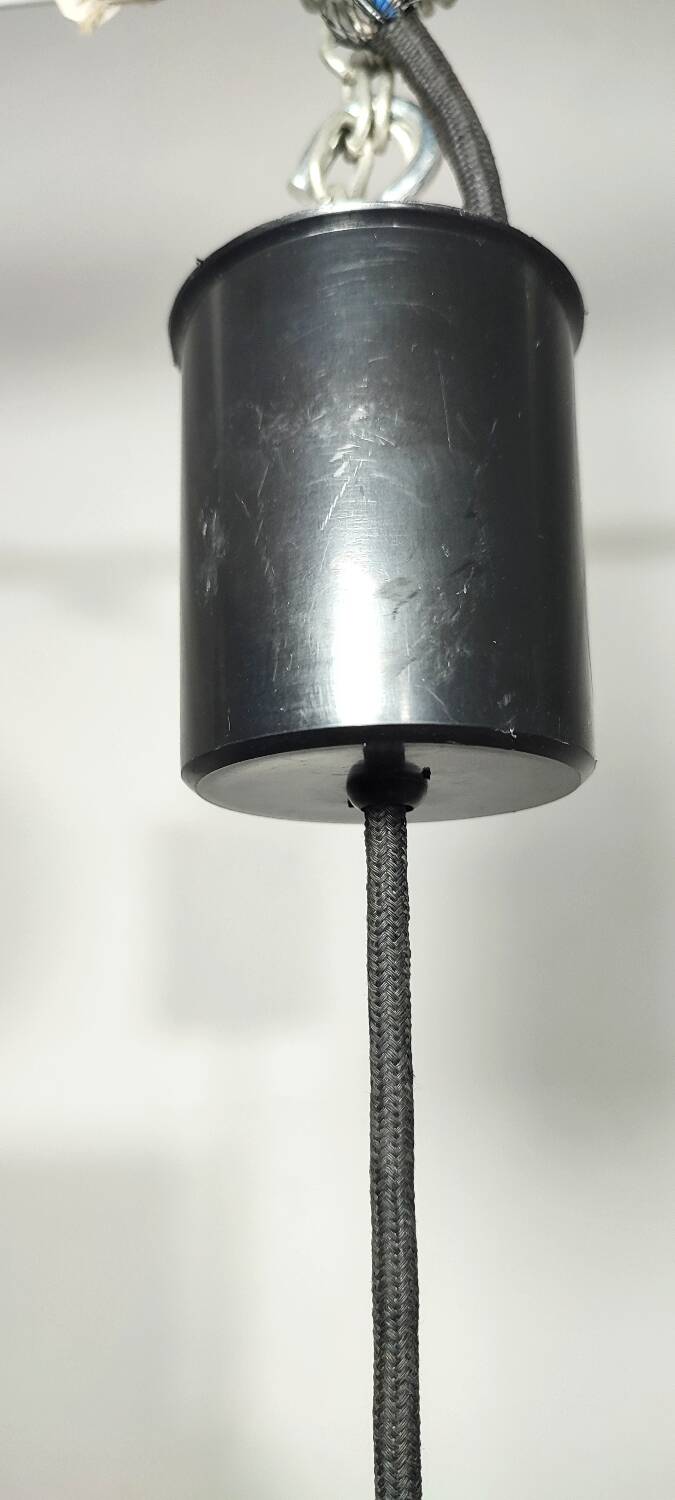 Lámpara de techo " Voghera" de cristal. Italia, 1970s.