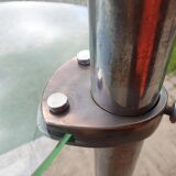 Art Deco chrome brass display 3 glass shelves