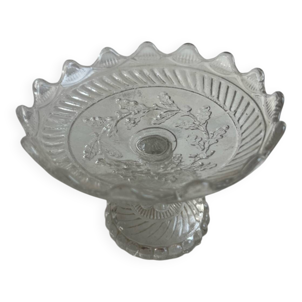 Plat en verre motif feuilles — Beyit