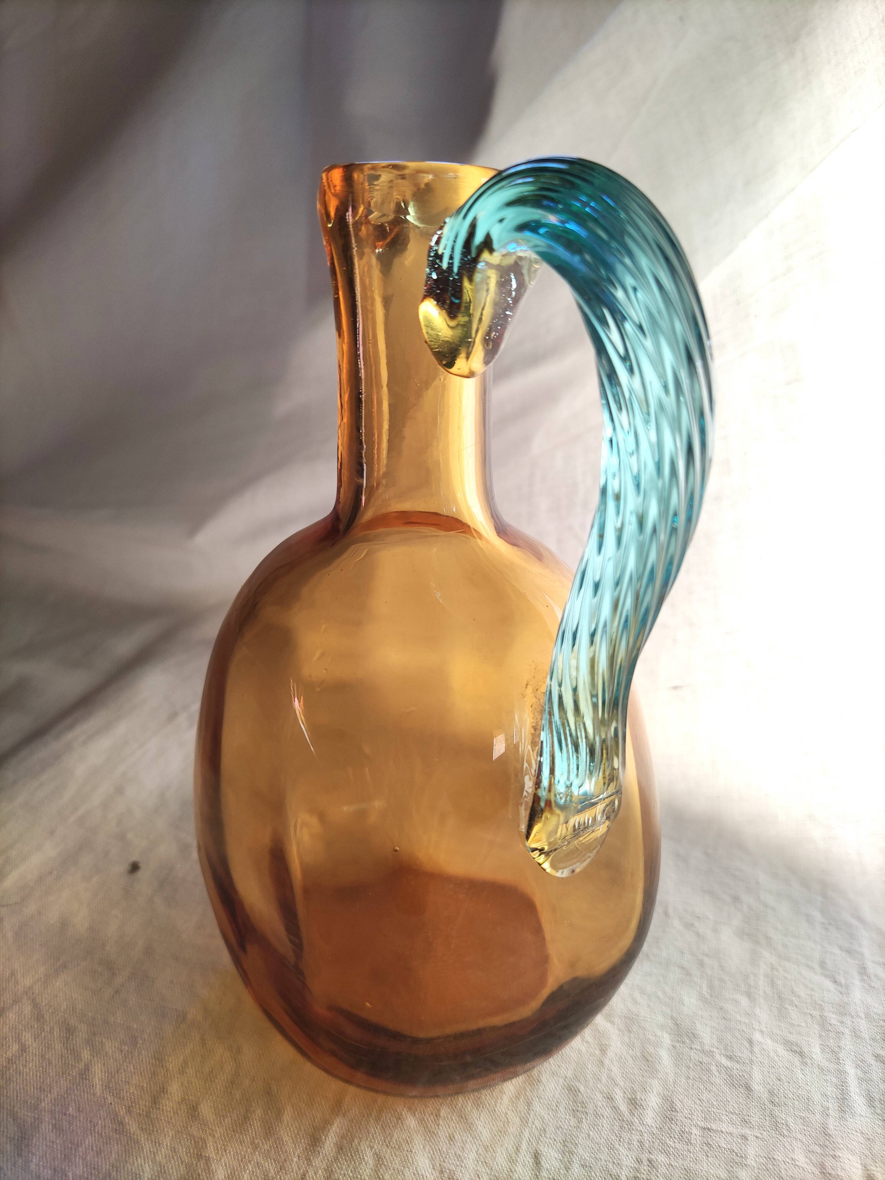 2 antique glass pitchers Georges Sand