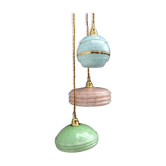 Suspension cascade globes vintage colored glass globes
