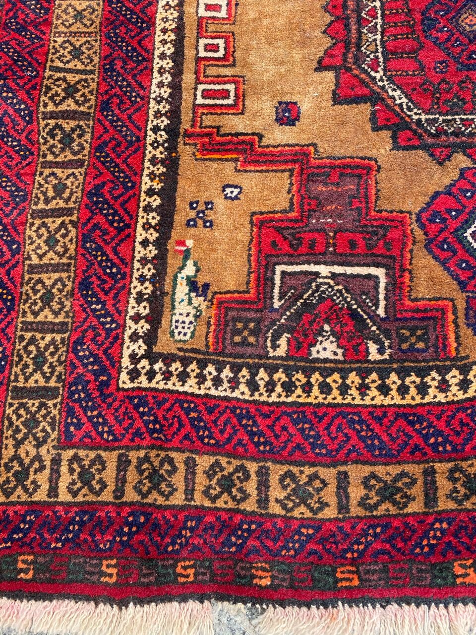 Old carpet turkmen belutch 100x186 cm
