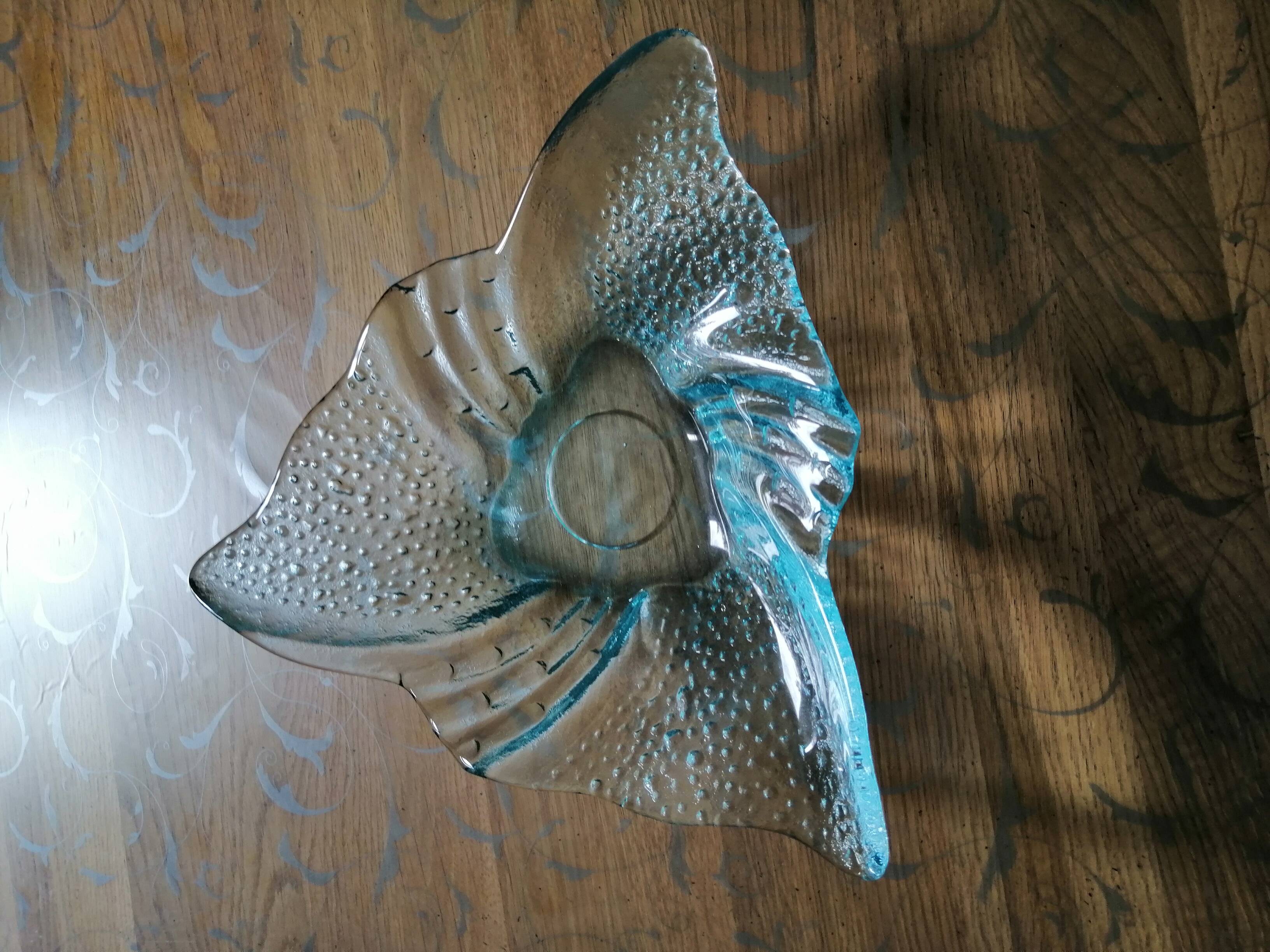 Transparent blue catch-all tray