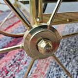 Brass and glass dessert, 60s