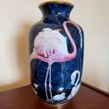 Limoges porcelain flamingo vase