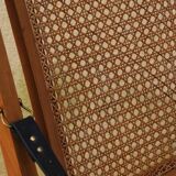 19th-century caned chaise longue in colonial style