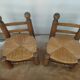 Pair of low mulched chairs